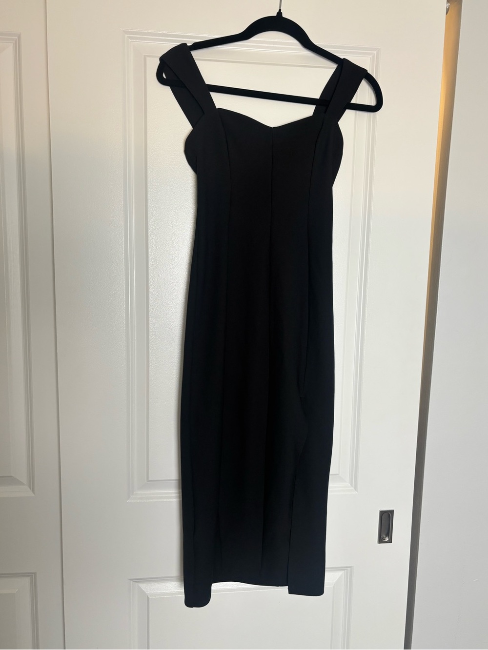 Abercrombie & Fitch Black Midi Dress with Wide Straps